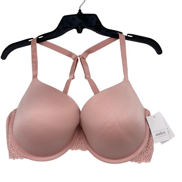 Auden The Daydream Bra Size 40C Blush Pink Demi Underwire Lined Convertible - Picture 2 of 11